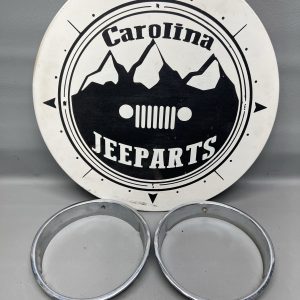 Set of Headlight Lamp Trim Bezels Driver & Pass OEM 97-06 Jeep Wrangler TJ/LJ