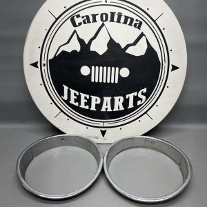 Set of Headlight Lamp Trim Bezels Driver & Pass OEM 97-06 Jeep Wrangler TJ/LJ