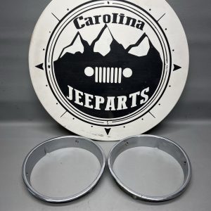 Set of Headlight Lamp Trim Bezels Driver & Pass OEM 97-06 Jeep Wrangler TJ/LJ