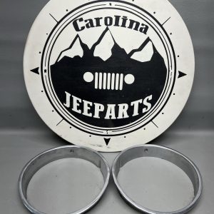 Set of Headlight Lamp Trim Bezels Driver & Pass OEM 97-06 Jeep Wrangler TJ/LJ