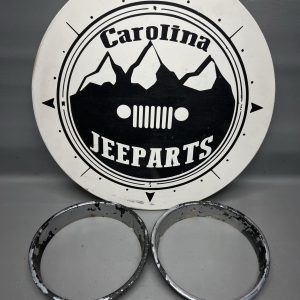Set of Headlight Lamp Trim Bezels Driver & Pass OEM 97-06 Jeep Wrangler TJ/LJ